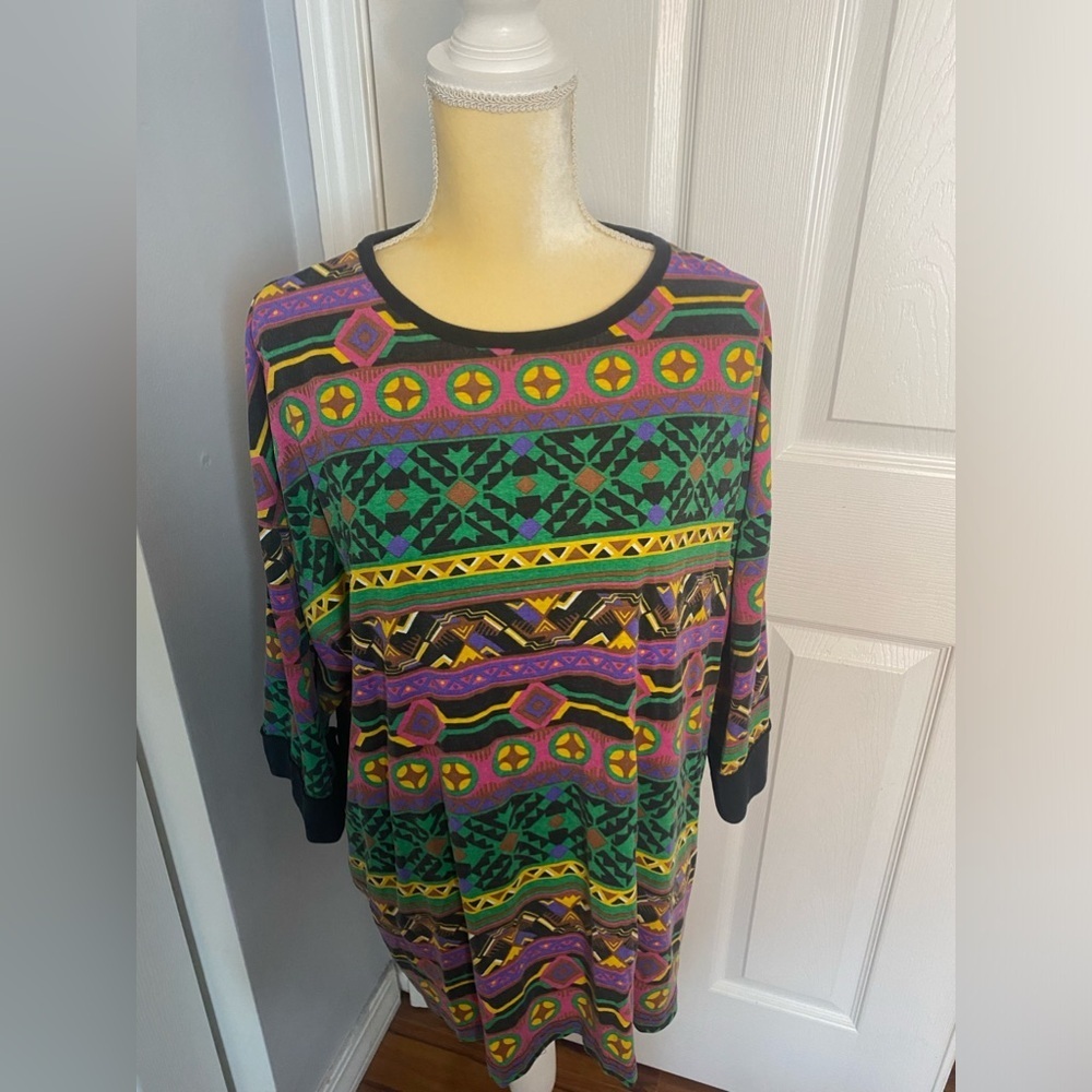 Vintage CR & ME Vibrant Colored Tunic - Picture 2 of 6